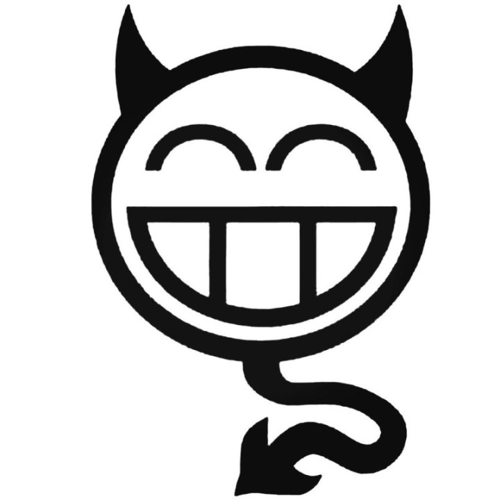 Buy Smiling Devil Jdm Car Decal Sticker Online