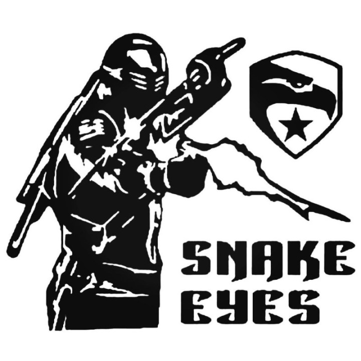 Snake Eyes G.I. Joe Stickers – Ninja Decals (2-Pack)
