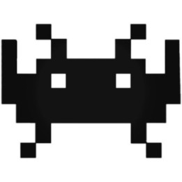 Space Invaders Alien Stickers – Retro Pixel Gaming Decals (2-Pack)