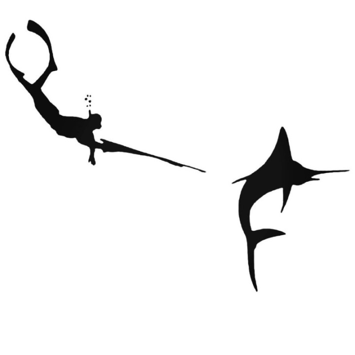 Buy Spearfishing Swordfish Decal Sticker Online