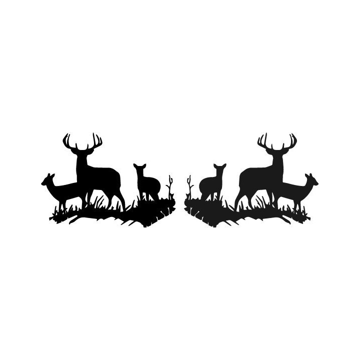 Buy Deer Family Wildlfie Decal Sticker Style 2 Online