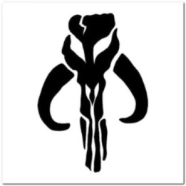 Mandalorian Mythosaur Skull Stickers – Boba Fett Decals (2-Pack)