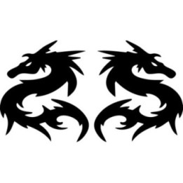 Dragon Stickers – Tribal Mythical Creature Decals (2-Pack)