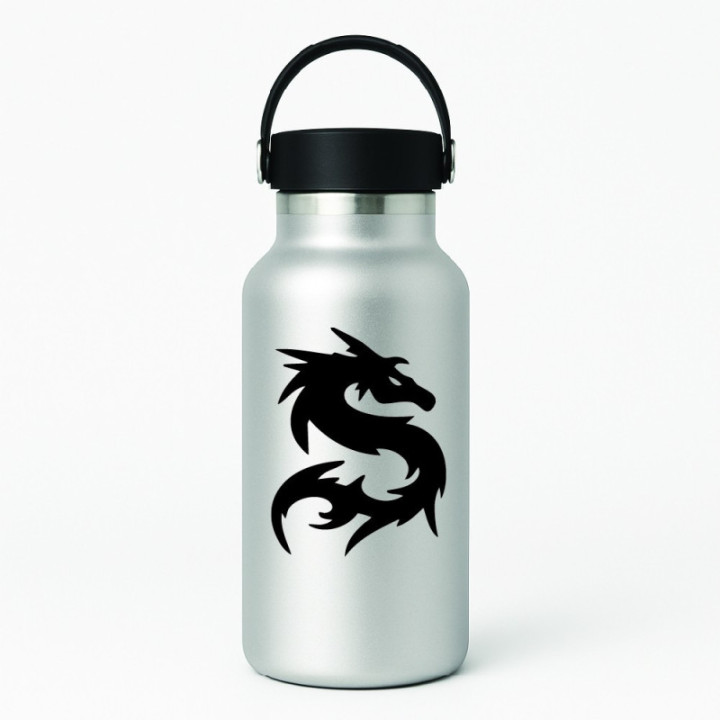 Dragon Stickers – Tribal Mythical Creature Decals (2-Pack)