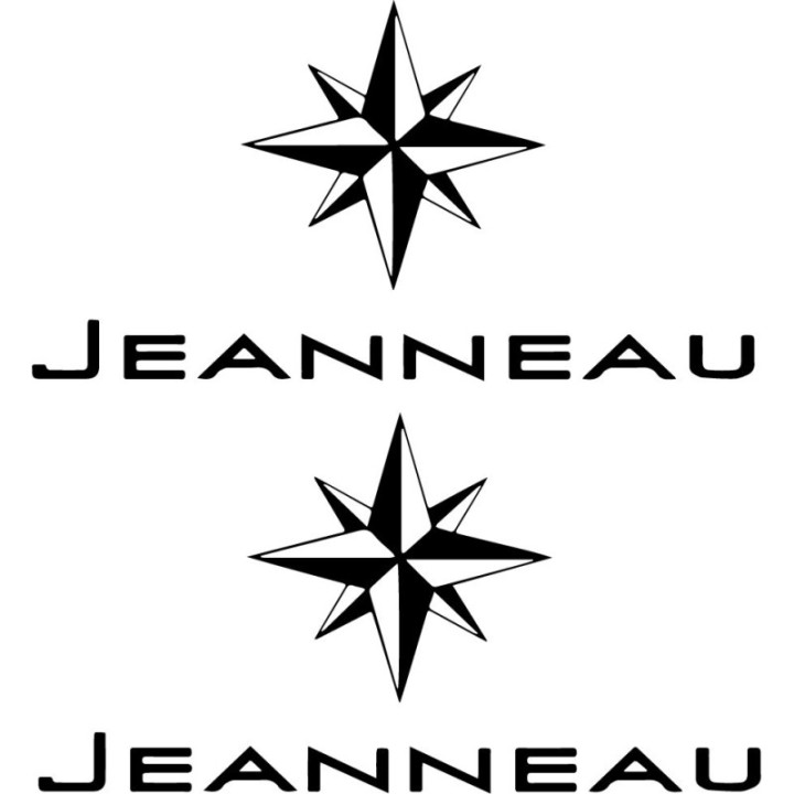 Jeanneau Stickers – French Sailing Yacht Decals (2-Pack)