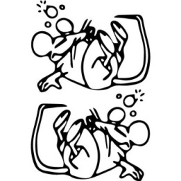 Drunk Mouse Stickers – Funny Animal Decals (2-Pack)