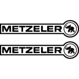 Metzeler Tyre Stickers – Contour Motorcycle Tyre Decals (2-Pack)