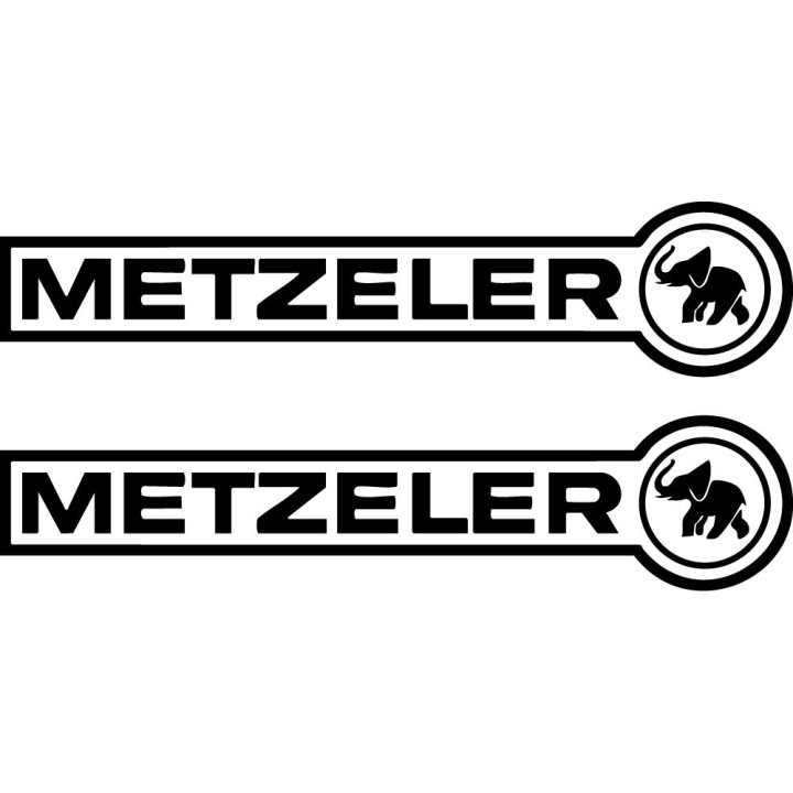 Metzeler Tyre Stickers – Contour Motorcycle Tyre Decals (2-Pack)