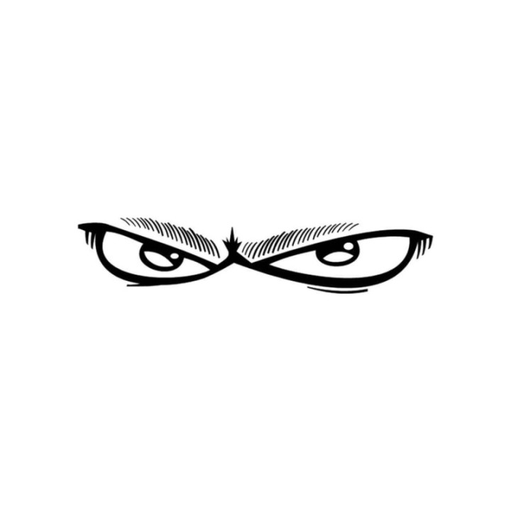 No Fear Eyes Stickers – Angry Eyes Graphic Decals (2-Pack)