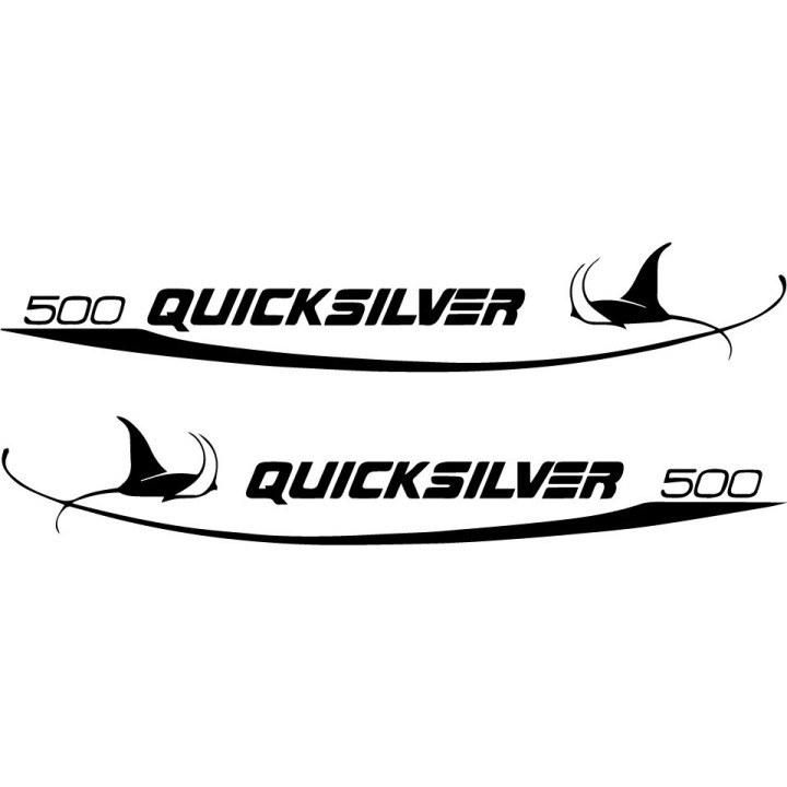 Quicksilver 500 Logo Stickers – Marine Decals (2-Pack)