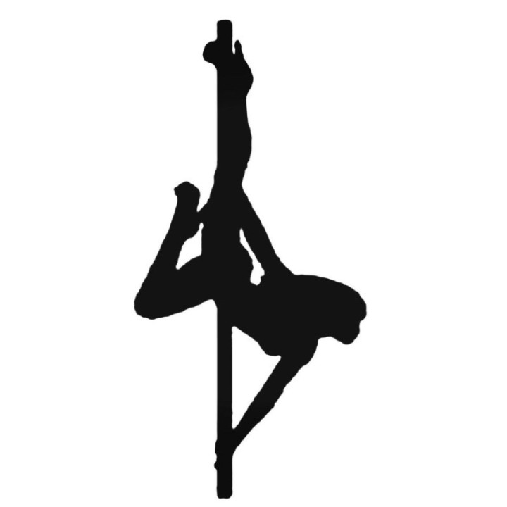 Pole Dance Silhouette Stickers – Pole Dancer Decals (2-Pack)