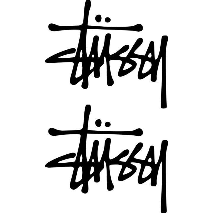 Stussy Stickers – Streetwear Skate Decals (2-Pack)