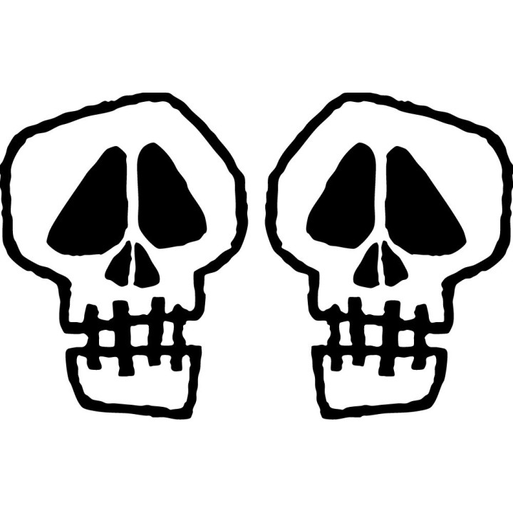 Stussy Skull Stickers – Skate Streetwear Decals (2-Pack)