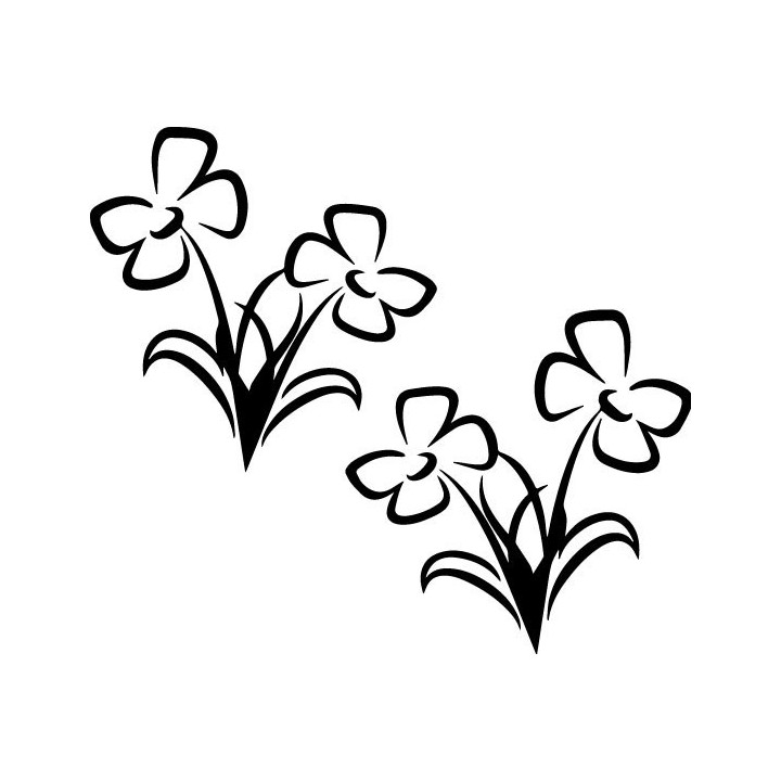 Floral Flower Stickers – Botanical Bloom Decals (2-Pack)