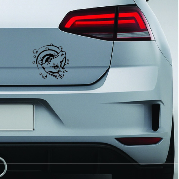 Tribal Frog Bubble Stickers – Wildlife Decals (2-Pack)