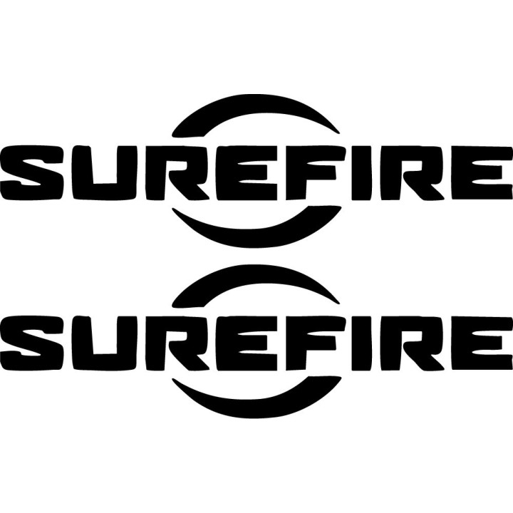 SureFire Stickers – Tactical Flashlight Weapon Light Vinyl Decals (2-Pack)