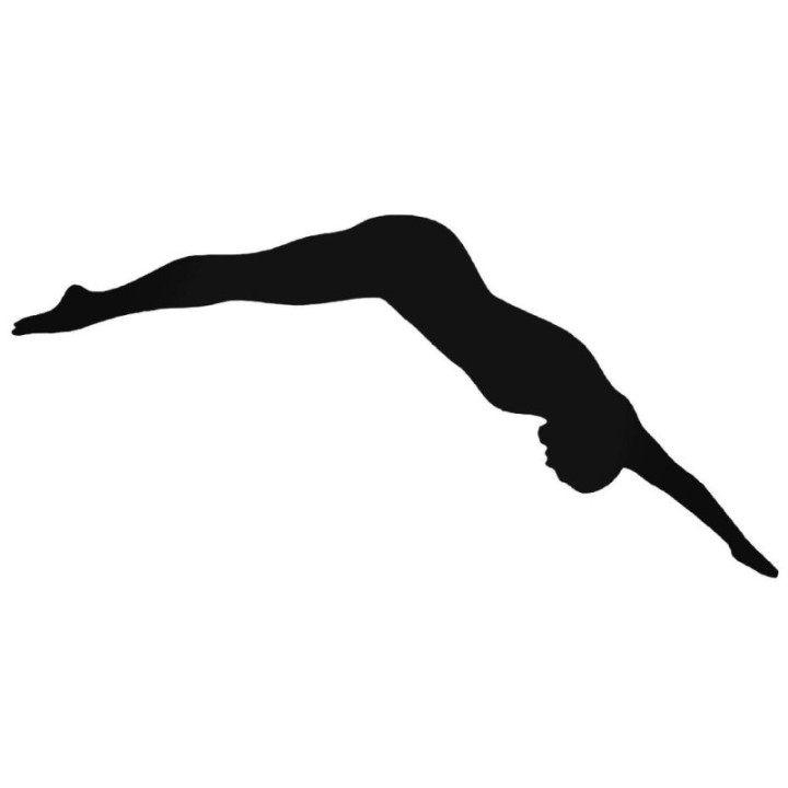 Buy Swimmer Diving Into The Water Decal Sticker Online