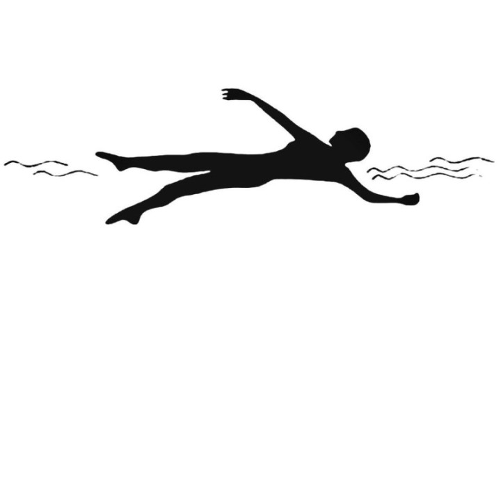 Buy Swimming Backstroke Girl Decal Sticker Online