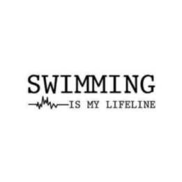 Swimming Is My Lifeline Stickers – Swimmer Decals (2-Pack)