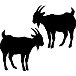 Goat Stickers – Farm Goat Silhouette Decals (2-Pack)
