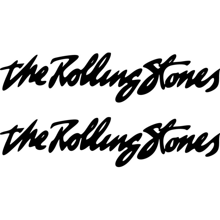 The Rolling Stones Stickers – Script Logo Decals (2-Pack)
