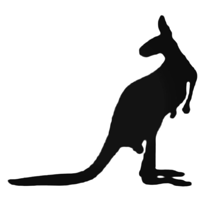 Buy Thin Kangaroo Decal Sticker Online