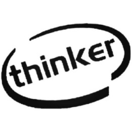 Thinker Intel Parody Stickers – Funny Geek Decals (2-Pack)