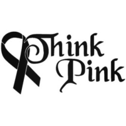 Think Pink Breast Cancer Awareness Stickers (2-Pack)