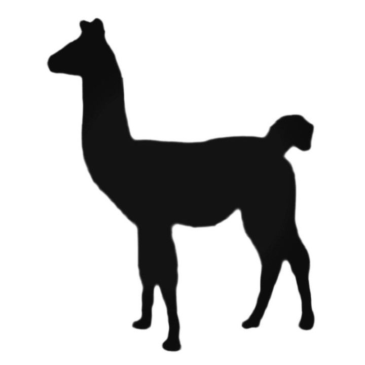 Llama Stickers – Silhouette Animal Decals (2-Pack)