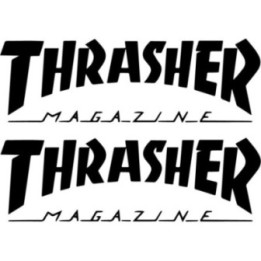 Thrasher Magazine Stickers – Skate Culture Flame Vinyl Decals (2-Pack)