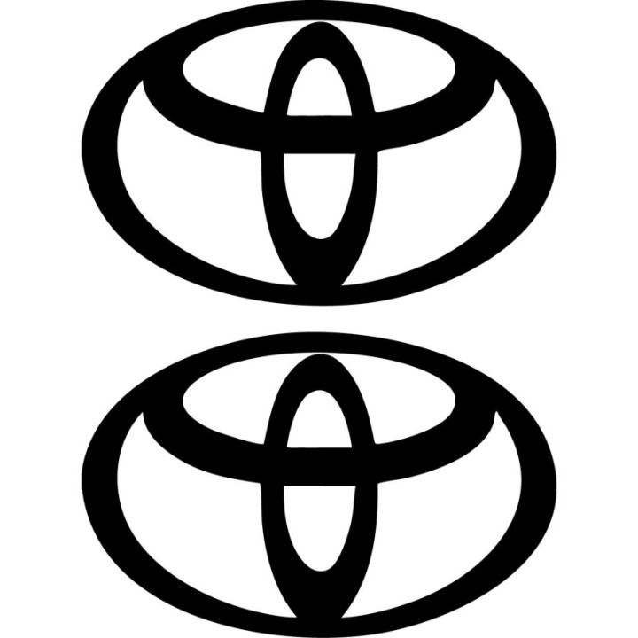 Toyota Logo Stickers – Hilux Supra GR86 Yaris Decals (2-Pack)