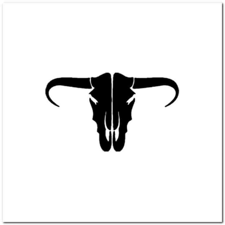 Buy Tribal Cow Skull B Decal Sticker Online