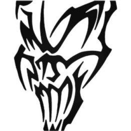 Tribal Skull Stickers – Death Skull Demon Decals (2-Pack)