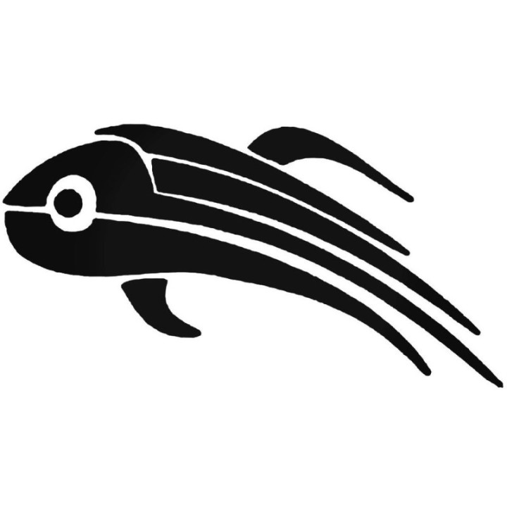 Tribal Fish Stickers – Polynesian Sea Life Decals (2-Pack)