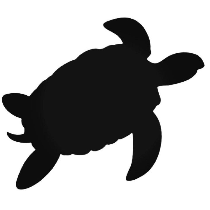 Sea Turtle Silhouette Stickers – Ocean Decals (2-Pack)