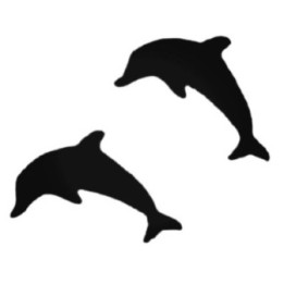 Dolphin Stickers – Jumping Silhouette Decals (2-Pack)