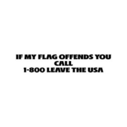 If My Flag Offends You 1-800 Leave The USA Stickers (2-Pack)