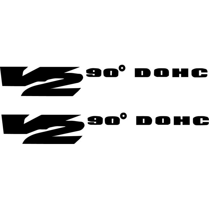 V2 DOHC Stickers – Twin Cam Performance Engine Vinyl Decals (2-Pack)