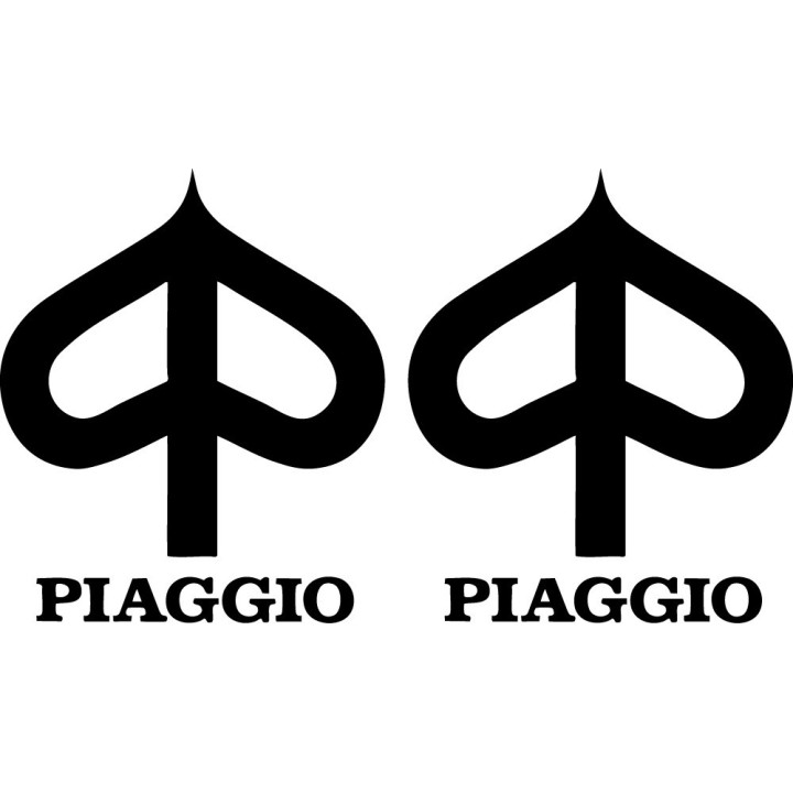 Vespa Piaggio Logo Stickers – GTS Sprint Primavera Scooter Decals (2-Pack)