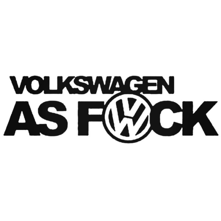 Buy Volkswagen As Fuck Decal Sticker Online