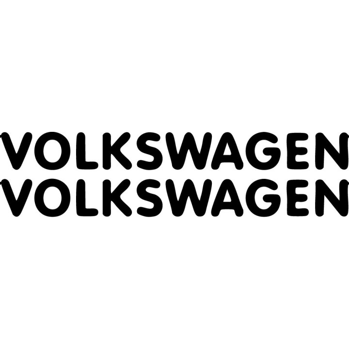 Volkswagen Script Stickers – VW Text Font Decals (2-Pack)