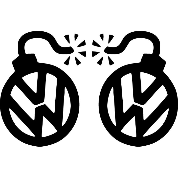 VW Bomb Stickers – Dub Scene Beetle Lowrider Car Decals (2-Pack)