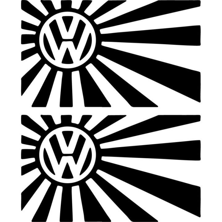 VW JDM Stickers – Volkswagen Japanese Style Tuner Decals (2-Pack)