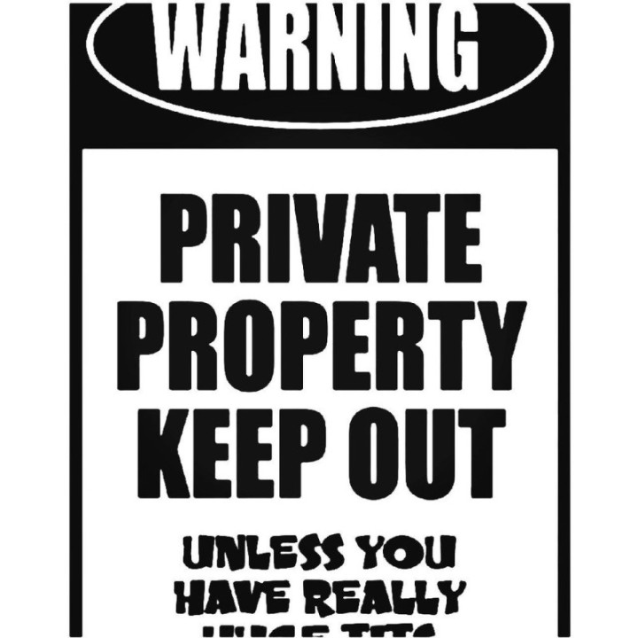 Warning Private Property Keep Out Stickers (2-Pack)