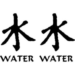 Water Kanji Stickers – Japanese 水 Symbol Decals (2-Pack)