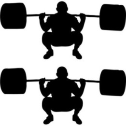 Weightlifting Squat Stickers – Powerlifting Gym Decals (2-Pack)