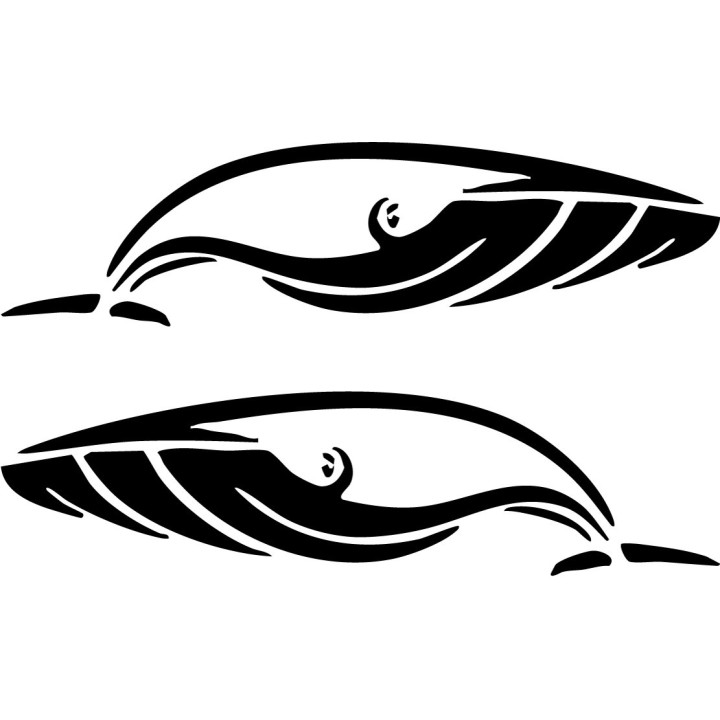 Humpback Whale Stickers – Ocean Wildlife Decals (2-Pack)