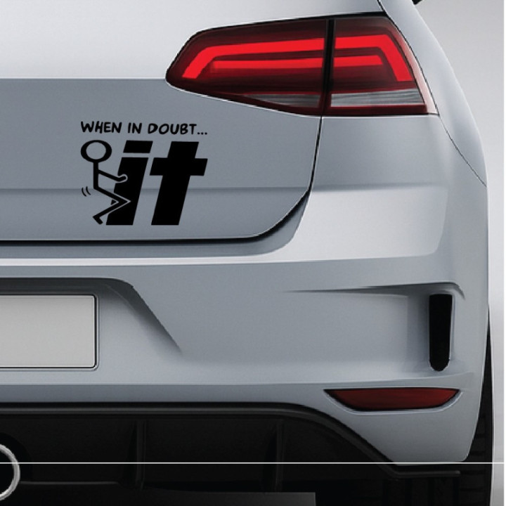 When In Doubt F**k It Stickers – Funny Rude Decals (2-Pack)