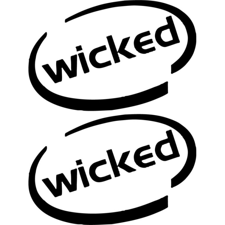 Buy Wicked Oval Decal Sticker Online