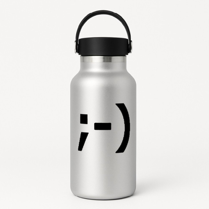 Buy Wink Text Style Emoticon Decal Online